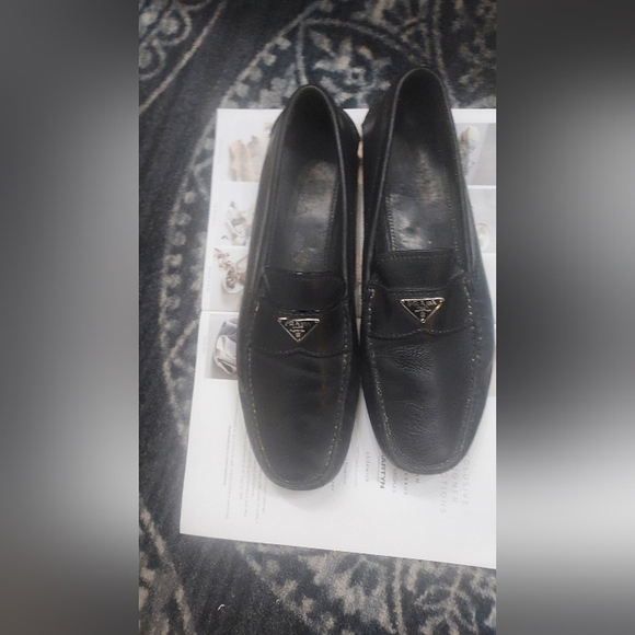 Prada Black Loafers Slip-On Minimalist Design - Picture 1 of 8